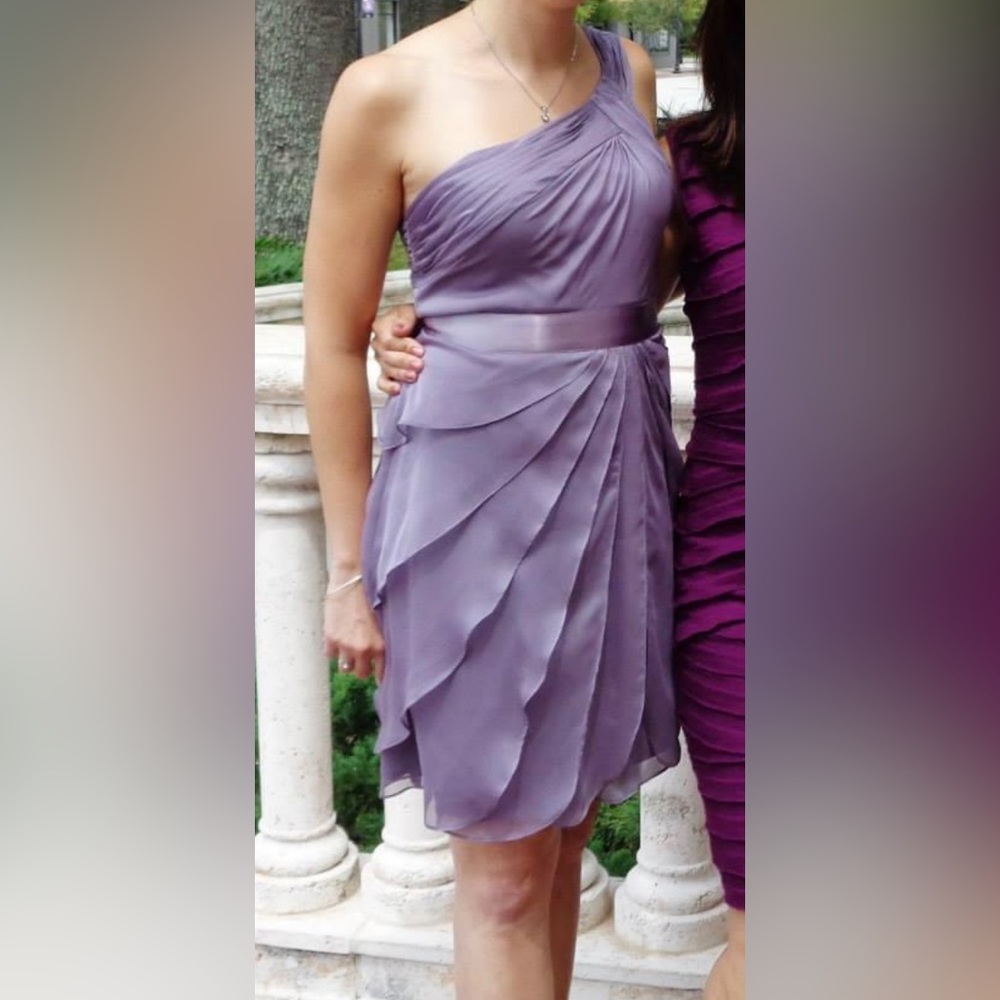 One shoulder Lilac Dress